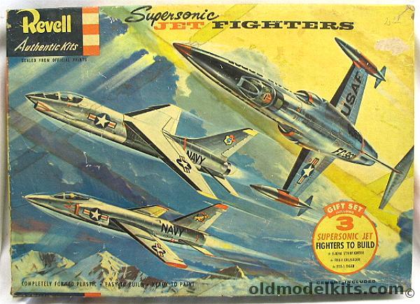 Revell Supersonic Jet Fighter Gift Set 'S' Kit - F-104A - F8U-1 - F11F-1 - (F11F1 F8U1), G268-298 plastic model kit